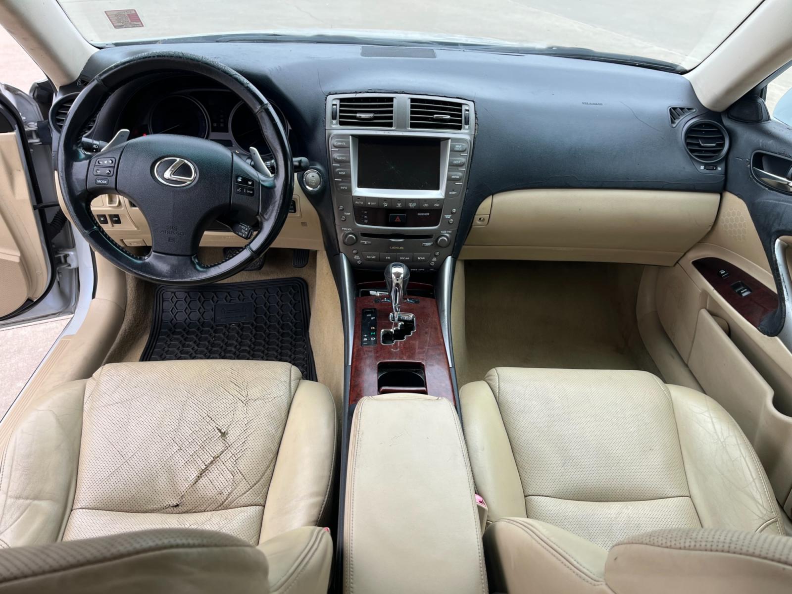 2008 white /TAN Lexus IS IS 250 6-Speed Manual (JTHBK262285) with an 2.5L V6 24V DOHC engine, 6-Speed Manual Overdrive transmission, located at 14700 Tomball Parkway 249, Houston, TX, 77086, (281) 444-2200, 29.928619, -95.504074 - Photo #10